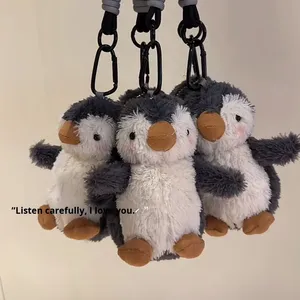 Dễ Thương 10Cm Ít Chim Cánh Cụt Ba Lô Mặt Dây Chuyền Bông Mềm Keychain Đồ Chơi Với Biểu Tượng Tùy Chỉnh Quà Tặng Sáng Tạo Cho Phụ Nữ - Product Image 3