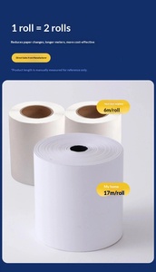 High Sensitivity 57x30mm Thermal Paper Rolls Small Core POS <b>Receipt</b> Paper Rolls with 10 Rolls Pack for Portable Thermal <b>Printers</b> - Product Image 2