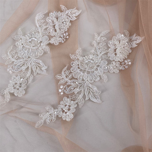 Loạt mới của 3D Hoa Các Bản vá lỗi đính cườm thêu ren đính thiết kế cho trang trí váy cưới ren vá trong cặp - Product Image 4