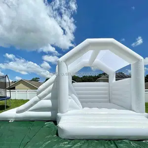 white wedding bouncy castle white inflatable jumper party rental