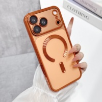 Coque magnétique transparente souple en TPU avec protection d'objectif pour iPhone 18 17 Air 16 15 14 Plus 13 12 11 Pro Max XS XR 8 7