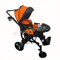 Poussette pour enfants atteints de paralysie cérébrale, légère, pliable, inclinable, fauteuil roulant pédiatrique de réadaptation avec absorption des chocs
