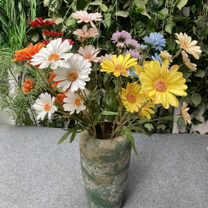 Flores Yiyi, Margarita de Tallo Largo con 6 Cabezas, 80 cm, Flor Artificial para Decoración de Bodas, Arreglo Floral - Product Image 2