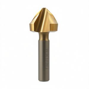 Ttake 90 Degree Countersink Hss TiN Coated Cylindrical Shank 3 Flutes Din 335 C For Metal <b>Drilling</b> - Product Image 2