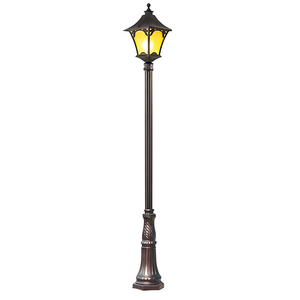 DAWN <strong>Outdoor</strong> Decorative <strong>Street</strong> <strong>Light</strong> Pole Waterproof Exterior Lamp Post Lantern <strong>Antique</strong> Aluminum Garden Lamp Poles - Product Image 2