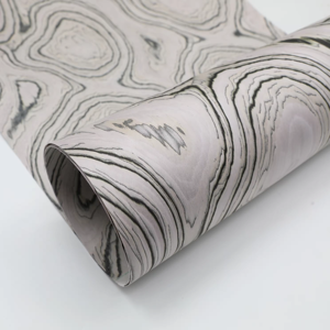 <span class=keywords><strong>Placage</strong></span> de <span class=keywords><strong>bois</strong></span> d'ingénierie <span class=keywords><strong>gris</strong></span> à motif circulaire de forme spéciale, nouveau design 2024 Greenland / Certifié ISO, coupe contemporaine - Product Image 1