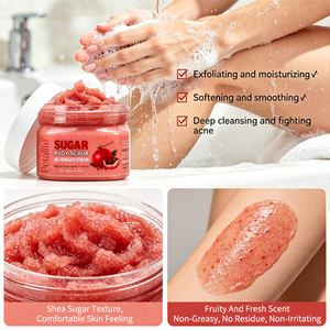 Gommage corporel bio en gros sous marque privée, exfoliant naturel, blanchissant et hydratant, au sucre de fruits - Product Image 3