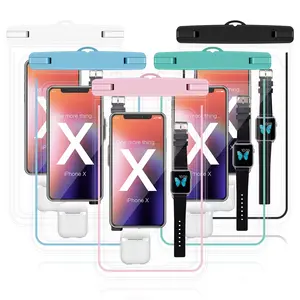 Bolsa à prova d'água ipx8 para celular, venda por atacado, tamanho universal, à prova d' água, saco para telefone, 8.9 polegadas