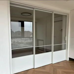 <span class=keywords><strong>Porte</strong></span> battante double en aluminium AOSTTER avec panneau transparent haute clarté et charnières commerciales pour entrée de bureau - Product Image 5