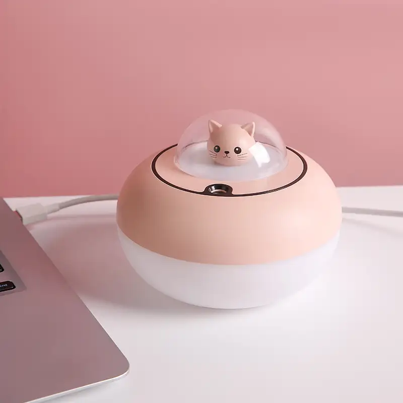 2021 Neue bunte LED-Licht persönliche Mini Baby süße Luft USB tragbare 300ml Ultraschall Luftbe feuchter Aroma therapie Diffusor für zu Hause