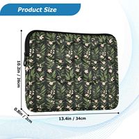Housse matelassée 13 et 14 pouces Housse pour ordinateur portable imprimé fleurs Hawaii Housse pour ordinateur portable Housse pour ordinateur portable