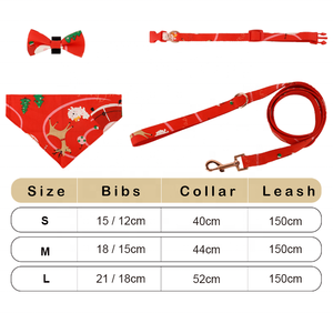 Surtido lindo patrón Navidad perro Bandanas cuello plomo bufanda conjunto fabricante mascota moda perro Correa Collar - Product Image 6