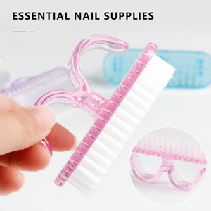 Bull Horn Plastic Fiber Nail Cleaning <b>Dust</b> <b>Brush</b> Repair Tool Salon Manicure Nail Art Powder Cleaner Private Label Care <b>Brush</b> - Product Image 3