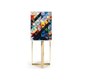 Meuble de bar de luxe, meuble de rangement haut de gamme, armoire à liqueur sur mesure, vitrine pour villa, hall d'hôtel, salle à manger - Product Image 3