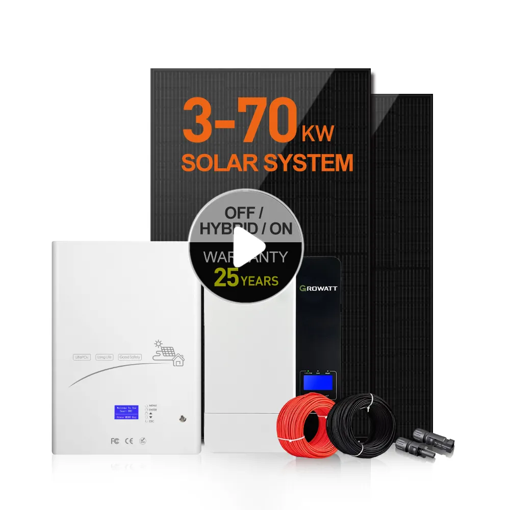 Комплект для домашней солнечной панели, 5 кВт, 8 кВт, 10 кВт, 20 кВт, система хранения солнечных батарей, полный гибридный набор