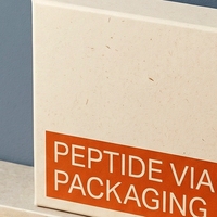 Boîte rigide personnalisée en papier spécial blanc avec couvercle et base pour flacons de peptides, 6 flacons, doublure en éponge, impression offset, soins personnels