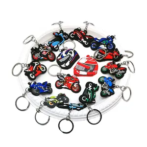 다채로운 만화 오토바이 열쇠 고리 남성용 패션 멋진 디자인 키 홀더 자동차 가방 장신구 기념품 선물 애니메이션 열쇠 고리