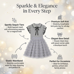 Completo da <span class=keywords><strong>Bambina</strong></span> 2 Pezzi: Top in Maglia con Volant e Gonna in Tulle, Poliestere Cotone, Elegante per Feste Estive, Personalizzabile OEM Private Label - Product Image 5