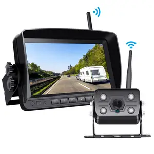 4CH Video Input 7'' DVR AHD Monitor Digital Wireless Camera Waterproof Rear View Camera for Box Bus Truck Vehicle Backup Camera