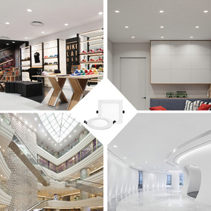 Buen precio Venta caliente CCT ajustable alto CRI 3W 6W <span class=keywords><strong>9W</strong></span> 12W 15W 18W 24W techo interior redondo LED <span class=keywords><strong>Panel</strong></span> de luz delgada - Product Image 5