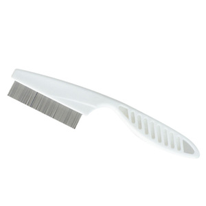 Peigne anti-puces et poux pour animaux de compagnie, directement de l'usine, peigne à aiguilles en acier, pour chiens et chats, élimination efficace des puces et des poux, manche blanc. - Product Image 3