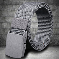 Ceinture tactique pour sports de plein air avec boucle à trois anneaux, vente en gros, ceinture tactique personnalisée, ceinture à boucle en plastique