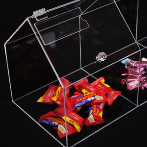 Languo YJ-190E ba lưới rõ ràng Acrylic khô thực phẩm Thùng đứng trong suốt ngọt ngào Kẹo hộp Stackable kẹo hiển thị giá - Product Image 6