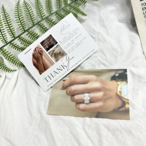 Wholesale Custom Jewelry Care <strong>Card</strong> Paper Thank You <strong>Card</strong> for Your Purchase Instruction <strong>Card</strong> - Product Image 3