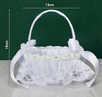 Panier à fleurs de mariage en dentelle blanche, personnalisé, de luxe, en soie, pour mariée, portable, petit coffret cadeau, carton pour photographie en extérieur
