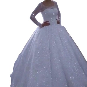 Vestido de Novia de Lujo con Cola Larga y Brillante, Estilo Africano, Manga Larga, para Mujer, el Más Vendido - Product Image 2