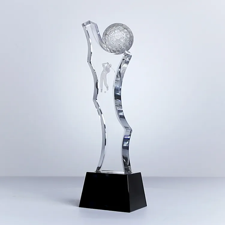 Nuovi oggetti trofeo da Golf cristallo personalizzato creativo medaglie personalizzate personale giochi sportivi souvenir da campionato