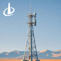 Torre de Telecomunicaciones Inalámbricas 5G Autoportante, Torre de Comunicación ISP de 3 Patas, Acero Tubular Galvanizado en Caliente, ANSI/TIA-222-G
