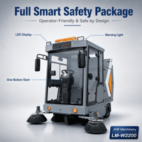 LM-W2200 Nouveau Nettoyeur autotracté 5-en-1 avec canon à brouillard, lavage haute pression, réservoir d'eau 200L, bac à poussière 260L pour usine et atelier