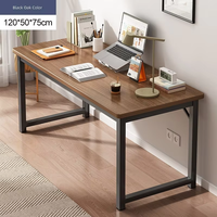Bureau d'ordinateur en bois avec surface en panneau à base de bois pour bureau à domicile, chambre à coucher, design minimaliste moderne, poste de travail pour étudiant, livraison gratuite