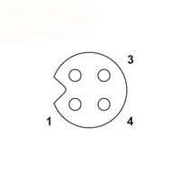 Conector de cable M5 de 3/4 pines, IP67, impermeable, automotriz, de acero inoxidable, para montaje frontal en panel PCB, con receptáculo hembra y brida