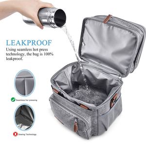 Sac isotherme portable en tissu Oxford pour pique-nique, camping, voyage, avec compartiment pour glaçons, boîte à lunch isolée, sac de refroidissement - Product Image 4
