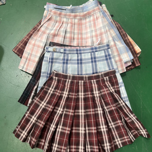 Vêtements d'occasion en vrac, <span class=keywords><strong>jupes</strong></span> plissées à carreaux JK d'occasion, <span class=keywords><strong>jupes</strong></span> d'uniforme scolaire japonais pour femmes - Product Image 1