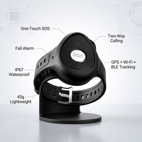 Alarma Personal Móvil con Red 4G, Rastreo GPS, Dispositivo Inteligente con Botón SOS, Geocerca, Localizador GPS WIFI para Personas Mayores