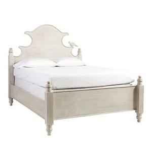 <span class=keywords><strong>Letto</strong></span> Matrimoniale in Legno Massello Bianco Invecchiato Stile Vintage Francese con Testiera Decorata a Testa di Uccello, <span class=keywords><strong>Letto</strong></span> per Camera da <span class=keywords><strong>Letto</strong></span> Principale in Stile Rustico - Product Image 4