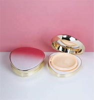 Étui de coussin d'air de luxe en forme de cœur, boîtier personnalisé de fond de teint, or Rose/or, emballage cosmétique, offre spéciale