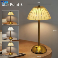 Lámpara de Mesa Inalámbrica de Cristal Recargable Táctil LED con Acabado Dorado de Lujo, Regulable, con Batería Incluida para Luz Nocturna de Dormitorio