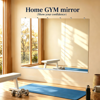 Miroirs muraux pleine longueur incassables en verre sans cadre pour salle de sport à domicile - 24''x48'' (3 pièces) - Vente directe usine