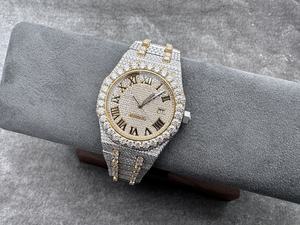 定制超品质爱彼钻石腕表罗马系列 41 毫米 3120 机芯双色金 VVS 全钻冰晶莫桑石腕表 - Product Image 4