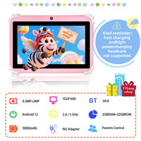 Tablet Anak Pintar 7-Inci Terlaris 2025 Wi-Fi 3000MAH MTK Quad Core Android 12 2GB+32GB Tahan Banting Edukatif