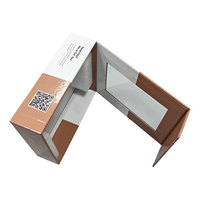 Boîte en pulpe moulée biodégradable et écologique, personnalisable, recyclable, avec fenêtre, type boîte en pulpe moulée avec fenêtre, boîte de couleur