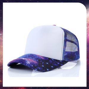 Gorras Trucker de Malla de 5 Paneles al por Mayor, de Moda para Verano, con Estampado de Cielo Estrellado y Logotipo Bordado, Visera Solar - Product Image 2