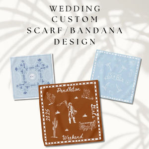 ผ้าพันคอผ้าซาตินผ้าพันคอดีไซน์เฉพาะสำหรับของขวัญแต่งงานผ้าพันคอสั่งทำผ้าพันคอผ้าไหมสำหรับเพื่อนเจ้าสาวงานแต่งงาน - Product Image 2