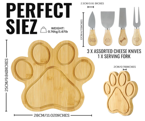 Planche à découper ovale écologique en bambou, plateau à charcuterie et fromages, plateau de service amusant, cadeau pour les amoureux des chiens et des chats - Product Image 3