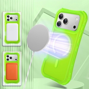 Funda Magnética 3 en 1 Senyork a Prueba de Golpes en Colores Neón para iPhone 11 12 13 14 15 16 17, Carcasa Trasera de Alta Calidad con Carga Inalámbrica - Product Image 1