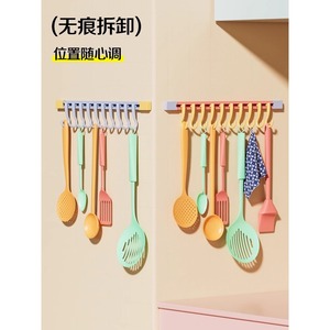 Organizador de Cocina con Riel Deslizante y Ganchos para Puerta de Armario, Soporte para Utensilios, Material ABS, Capacidad de 1-3 kg - Product Image 4